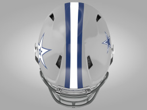 White Football Helmet Modelo 3D