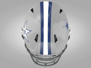 White Football Helmet 3D Model