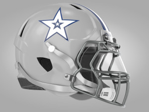 White Football Helmet Modelo 3D