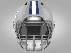 White Football Helmet Modelo 3D