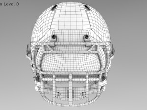 White Football Helmet Modelo 3D