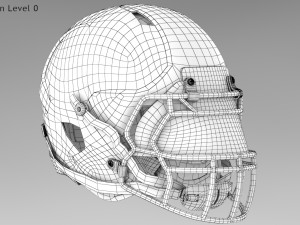 White Football Helmet Modelo 3D