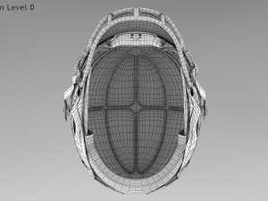 White Football Helmet Modelo 3D