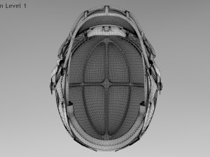 White Football Helmet Modelo 3D