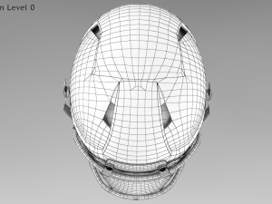 White Football Helmet Modelo 3D