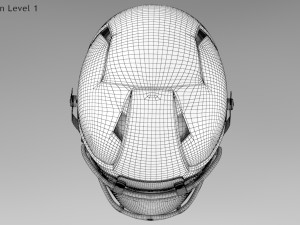 White Football Helmet Modelo 3D