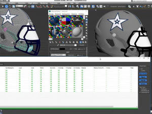 White Football Helmet 3D Model