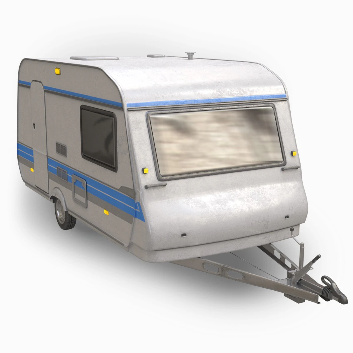 Camper Hobby 3D Model .c4d .max .obj .3ds .fbx .stl .blend