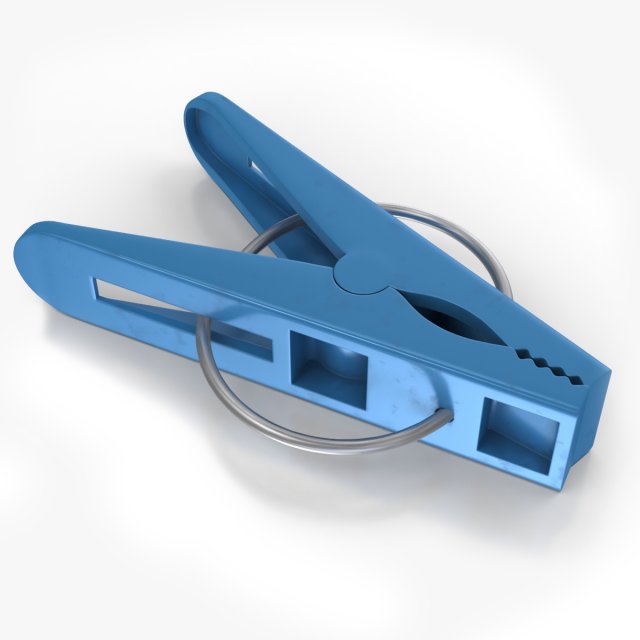 Plastic Clothe Peg 3D-Modell .c4d .max .obj .3ds .fbx .stl .blend 