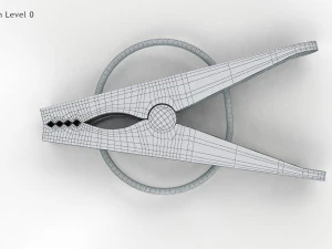 塑料衣夹 3D 模型