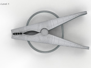 Plastic Clothe Peg 3D-Modell