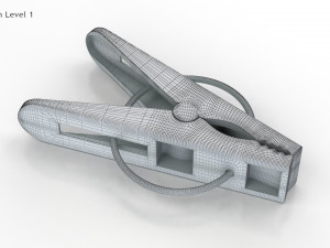 Plastic Clothe Peg 3D-Modell