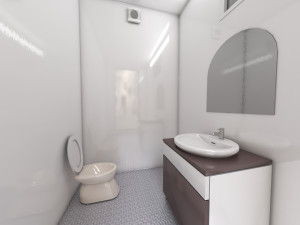 Portable WC Trailer Modelo 3D