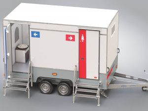 Portable WC Trailer Modelo 3D