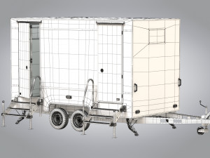 Portable WC Trailer Modelo 3D