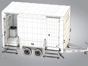 Portable WC Trailer Modelo 3D