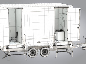 Portable WC Trailer Modelo 3D