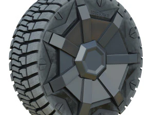 Rodas Cybertruck 4 Esta&ccedil;&otilde;es Modelo 3D