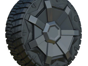 Rodas Cybertruck 4 Esta&ccedil;&otilde;es Modelo 3D