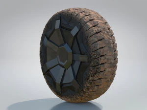 Rodas Cybertruck 4 Esta&ccedil;&otilde;es Modelo 3D