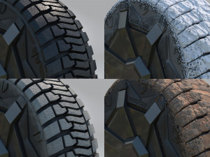 4 Seasons Cybertruck Wheels Model 3D
