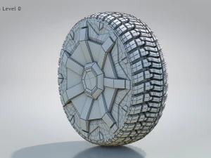 Rodas Cybertruck 4 Esta&ccedil;&otilde;es Modelo 3D