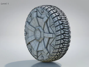 Rodas Cybertruck 4 Esta&ccedil;&otilde;es Modelo 3D