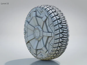 Rodas Cybertruck 4 Esta&ccedil;&otilde;es Modelo 3D