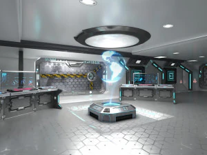 Sci-fi Interior Spacecraft 3D Model