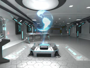 Sci-fi Interior Spacecraft 3D Model