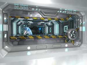 Sci-fi Interior Spacecraft 3D Model
