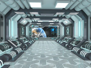 Sci-fi Interior Spacecraft 3D Model