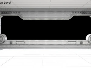 Sci-fi Interior Spacecraft 3D Model