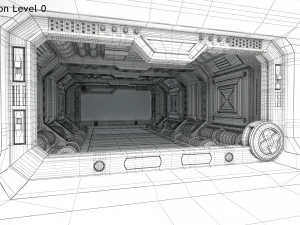 Sci-fi Interior Spacecraft 3D Model