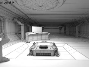Sci-fi Interior Spacecraft 3D Model