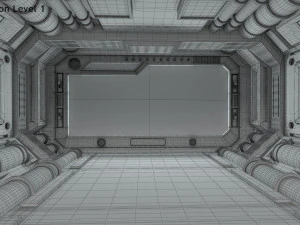 Sci-fi Interior Spacecraft 3D Model