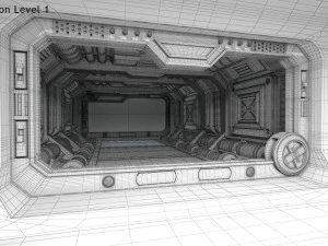 Sci-fi Interior Spacecraft 3D Model