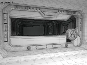 Sci-fi Interior Spacecraft 3D Model