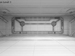Sci-fi Interior Spacecraft 3D Model