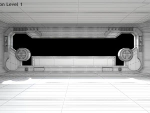 Sci-fi Interior Spacecraft 3D Model