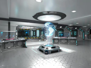 Sci-fi Interior Spacecraft 3D Model