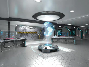 Sci-fi Interior Spacecraft 3D Model
