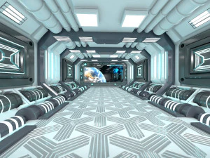 Sci-fi Interior Spacecraft 3D Model