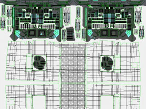 Sci-fi Interior Spacecraft 3D Model