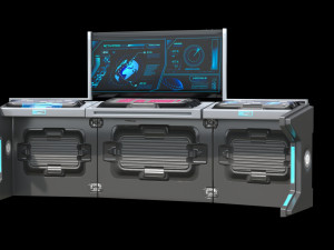 Sci-fi Work Desk Model 3D