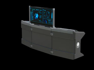 Bilim Kurgu &Ccedil;alışma Masası 3D Model