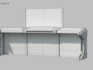 Sci-fi Work Desk Model 3D