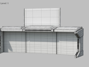 Sci-fi Work Desk Model 3D