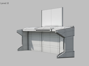 Sci-fi Work Desk Model 3D