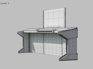 Sci-fi Work Desk Model 3D